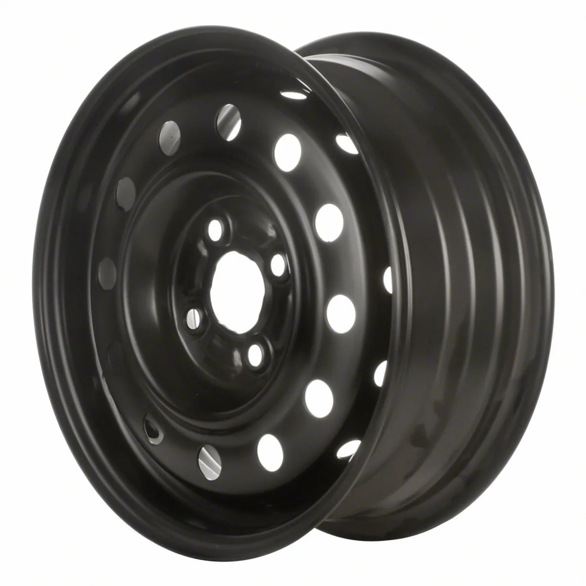 Pre-Owned Original Equipment Painted Black Steel Wheel 14 x 5.5 9593548 fits 2003-2005 Saturn Ion (Good)