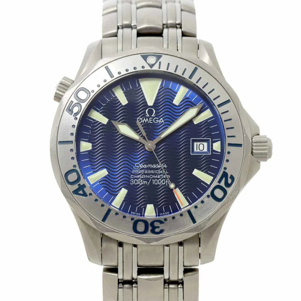 Pre-Owned OMEGA Seamaster 300 Professional 2231 80 Men's Watch Titanium Date Blue Dial Automatic (Good)