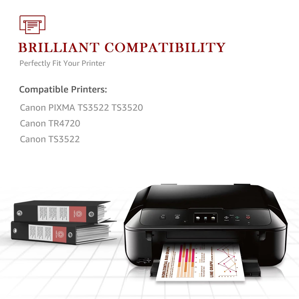 275XL 276XL Ink Cartridge Replacement for Canon PG-275 CL-276 275 276 Combo XL Fitting with Canon PIXMA TS3520 TS3522 TS3500 TR4720 TR4722 TR4700 Printer(2 Black, 2 Color)