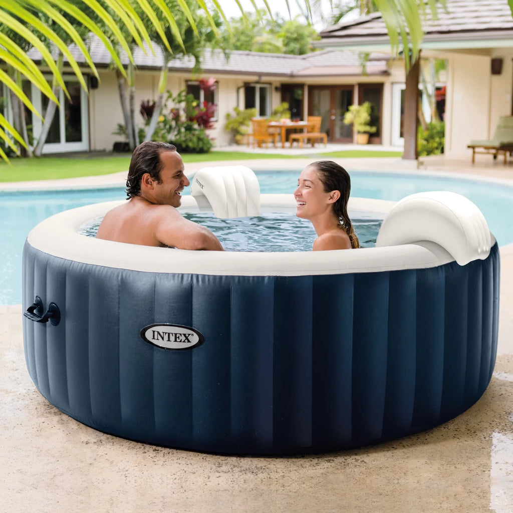 Intex PureSpa Plus Inflatable Portable Bubble Jet Hot Tub w/ Deluxe Bundle