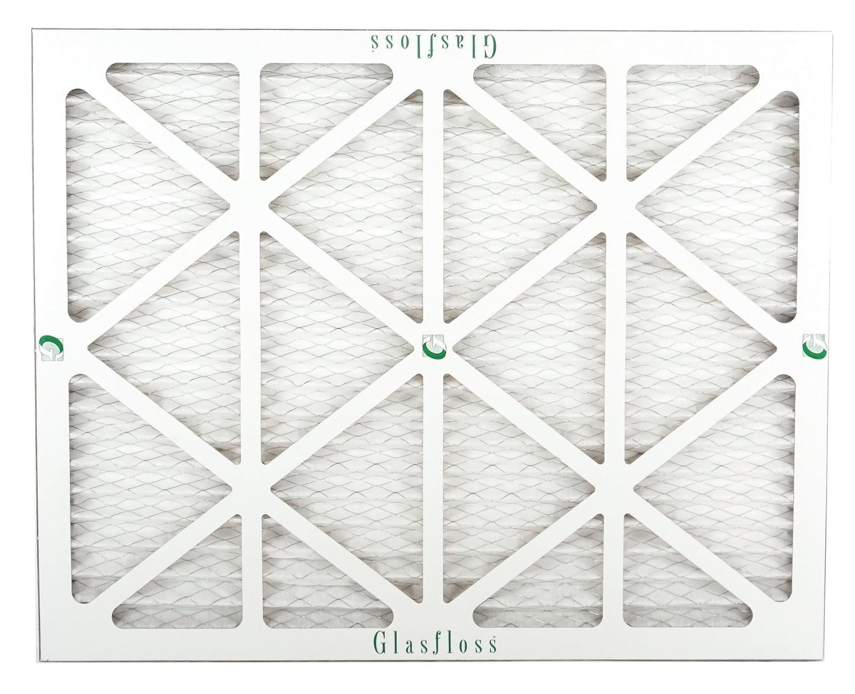 Glasfloss 20x23x1 - MERV 10 -Qty:12 - Furnace Air Filter - Made in USA (Actual Size: 19.5 x 22.5x7/8 inch)