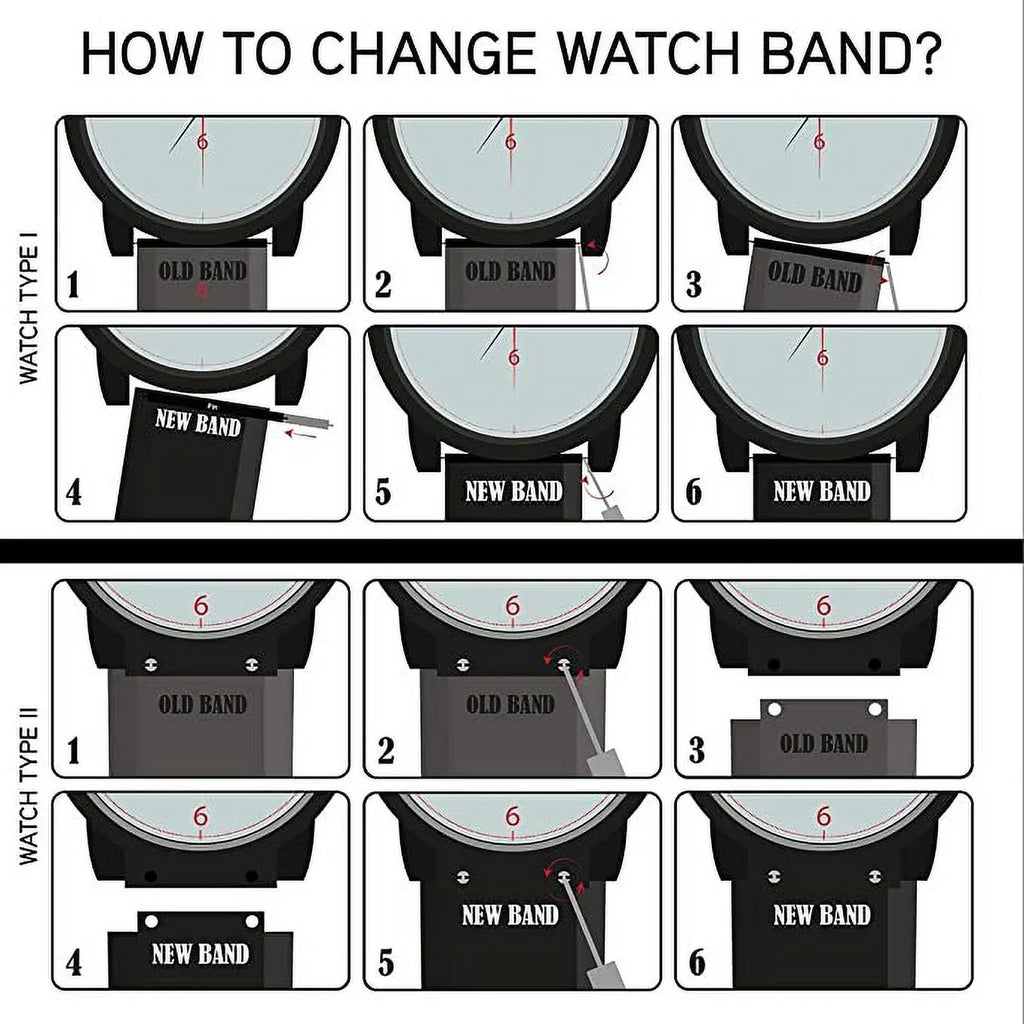 WBH Band Fits For 44MM Hublot Big Bang Classic Fusion, Silicone Watch Band, 25MM Band Width, 22MM Fastener Width