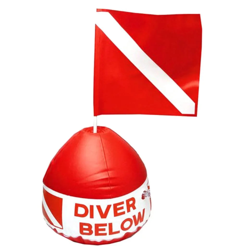 Inflatable Dive Buoy With Snorkel Scuba Diving Surface Marker Safety Outdoor Accessories