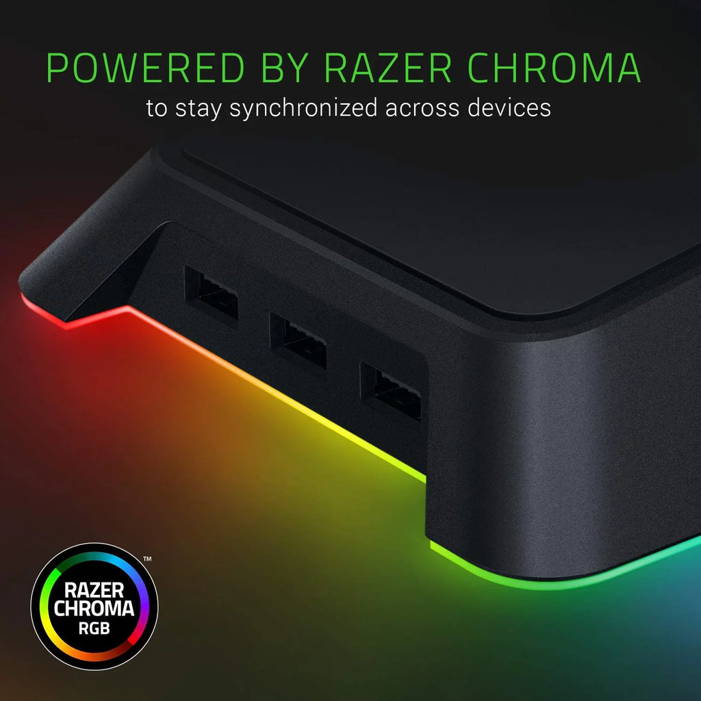 Razer Base Station Chroma - Chroma Enabled Gaming Headset Stand with USB Hub