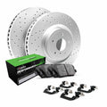 R1 Concepts Rear Brakes and Rotors Kit |Rear Brake Pads| Brake Rotors and Pads| Performance Sport Brake Pads and Rotors| Hardware Kit|fits 2008-2017 Audi A4, A4 allroad, A4 Quattro, A5, A5 Quattro, Q5