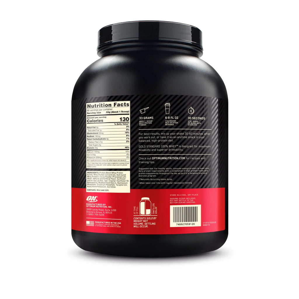Optimum Nutrition, Gold Standard 100% Whey Protein Powder, Chocolate Peanut Butter, 5 lb, 68 Servings
