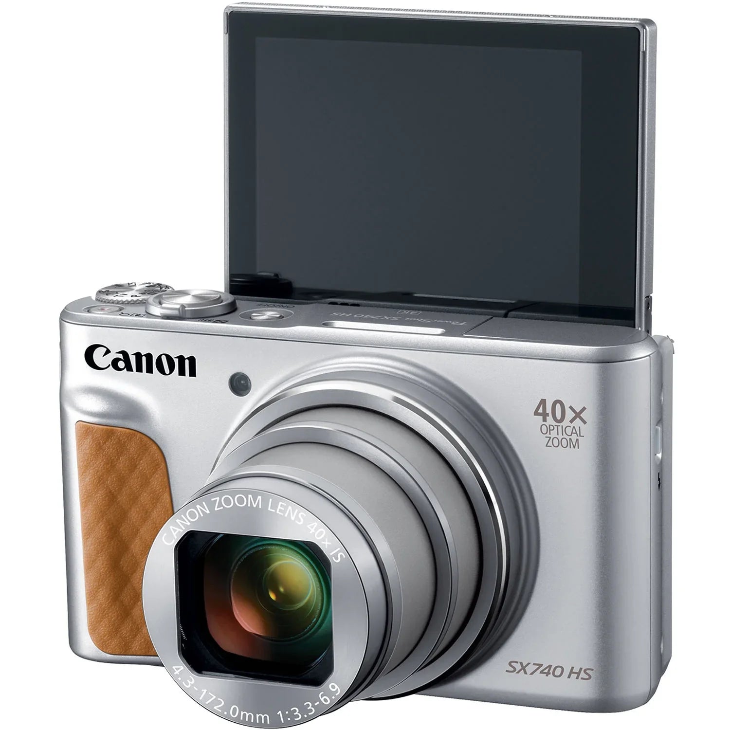 Canon PowerShot SX740 HS Digital Camera (Silver)+64GB Memory Card+Camera Shoulder Bag+Steady Gripster Tripod+Deluxe Accessory Bundle