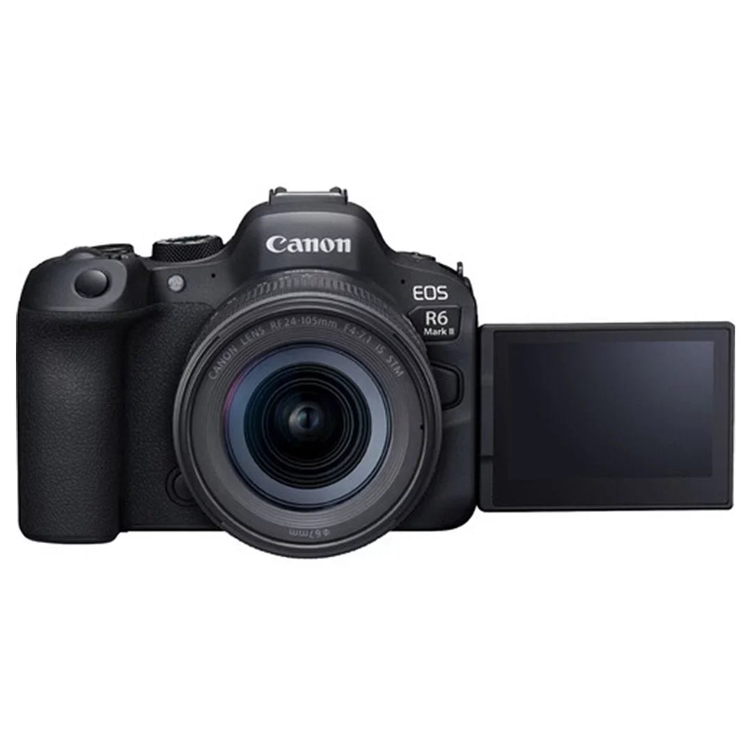 Canon EOS R6 Mark II Mirrorless Camera with RF 24-105mm Lens + 2 Pack SanDisk 128GB Memory Card + LED Flash + Case + ZeeTech Accessory