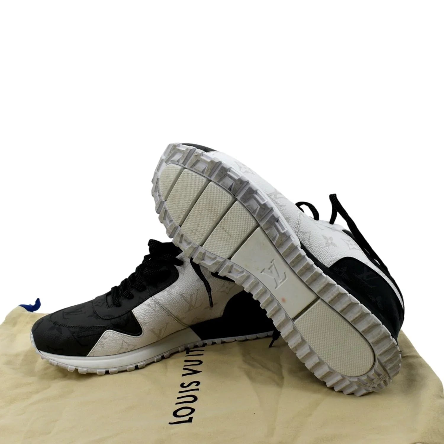 Pre-owned LOUIS VUITTON Runaway Monogram Sneakers Bicolor US 9-9