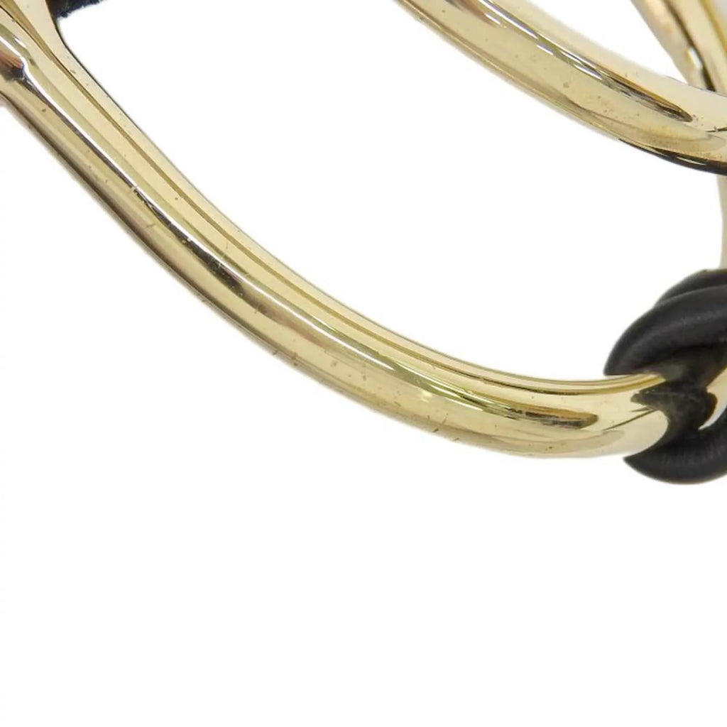 Pre-Owned Gucci GUCCI wide belt suede black gold metal fittings XS waist (Good)