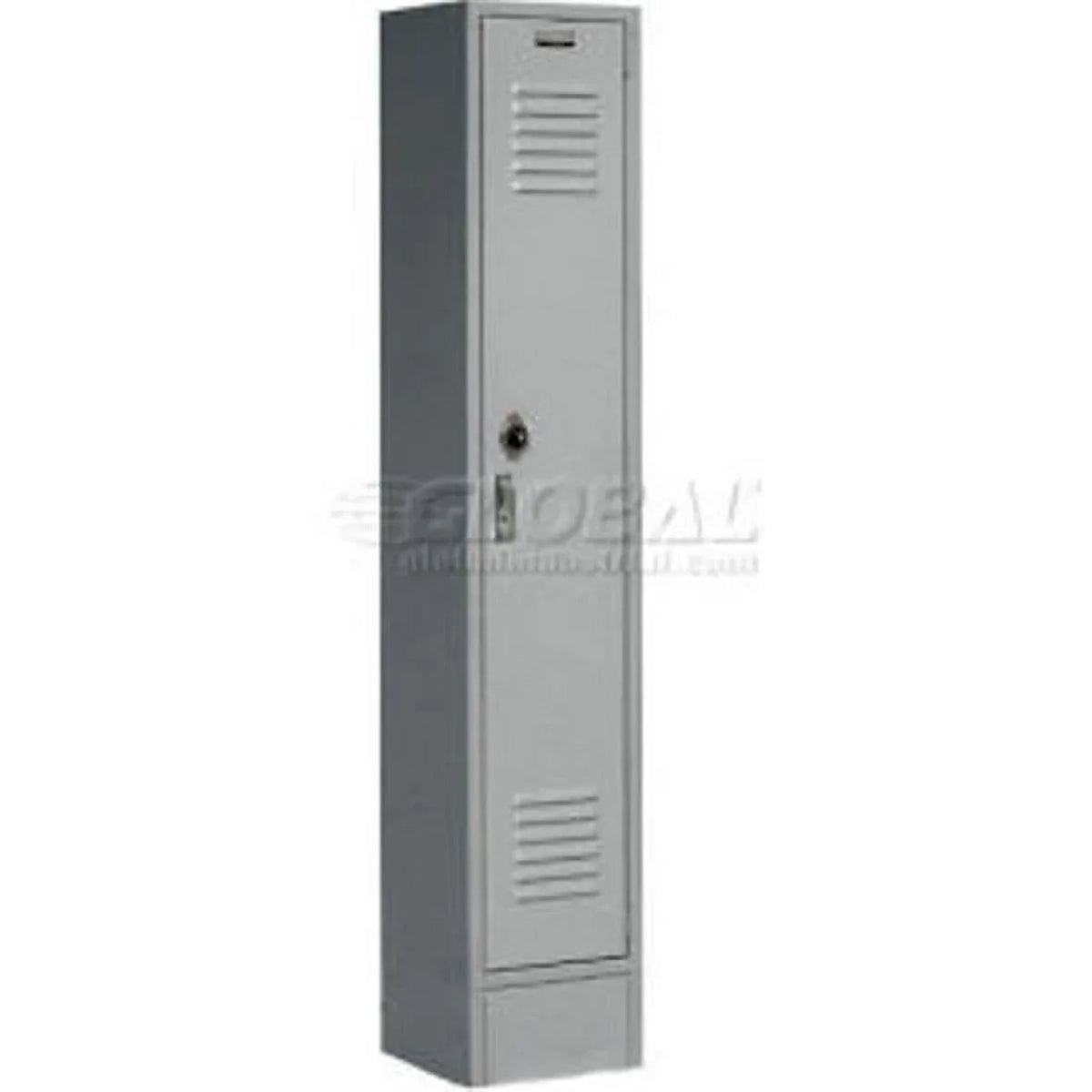Global Industrial PS1216AG Paramount Single Tier 1 Door Assembled Locker, Gray - 12 x 12 x 60 in.