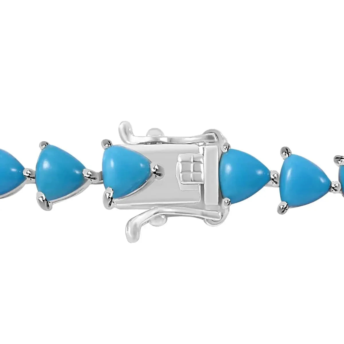 Shop LC Sleeping Beauty Turquoise Trillion 925 Sterling Silver Platinum Plated Tennis Bracelet for Women Jewelry Size 7.25" Ct 10.99 Birthday Mothers Day Gifts for Mom