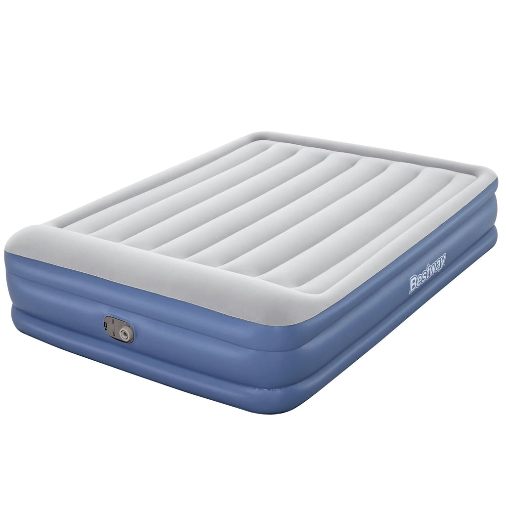 Bestway Tritech Air Mattress Queen 18” with Built-in AC Pump and Antimicrobial Coating
