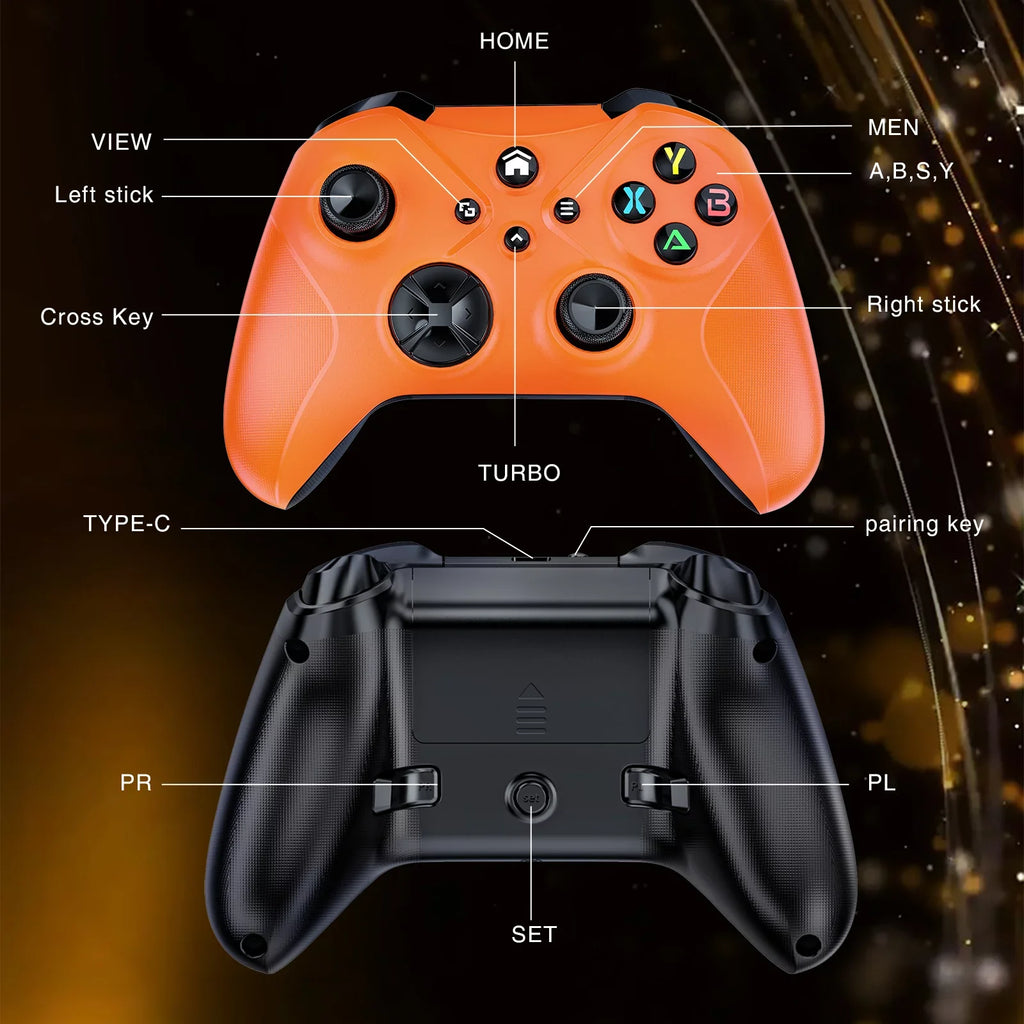 Bonacell Wireless Controller for Xbox One, (Watch Video to Update XBOX)Game Controller Suitable with Xbox One/Xbox One X/S, Xbox Series S/X Gamepad Support Turbo/3.5mm Headphone Jack/Macro Functions