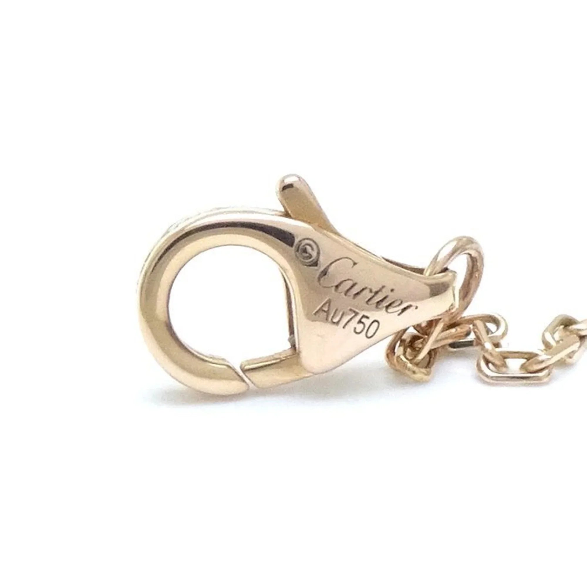 Pre-Owned CARTIER Trinity Heart Necklace Diamond B7061200 K18 Three-Color Gold 291637 (Like New)