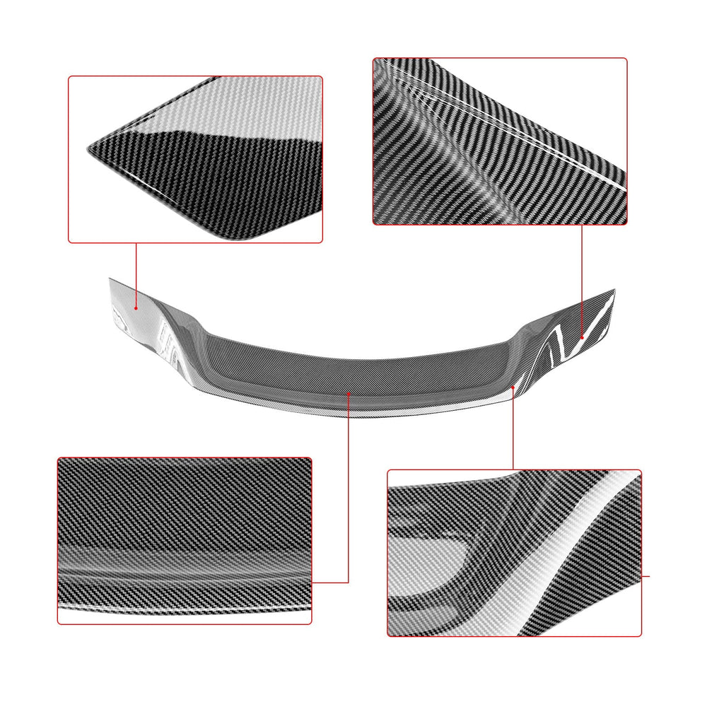 NINTE S for 08-14 Mercedes Benz W204 C250 C300 C63 Rear Trunk Spoiler Wing Carbon Fiber Style