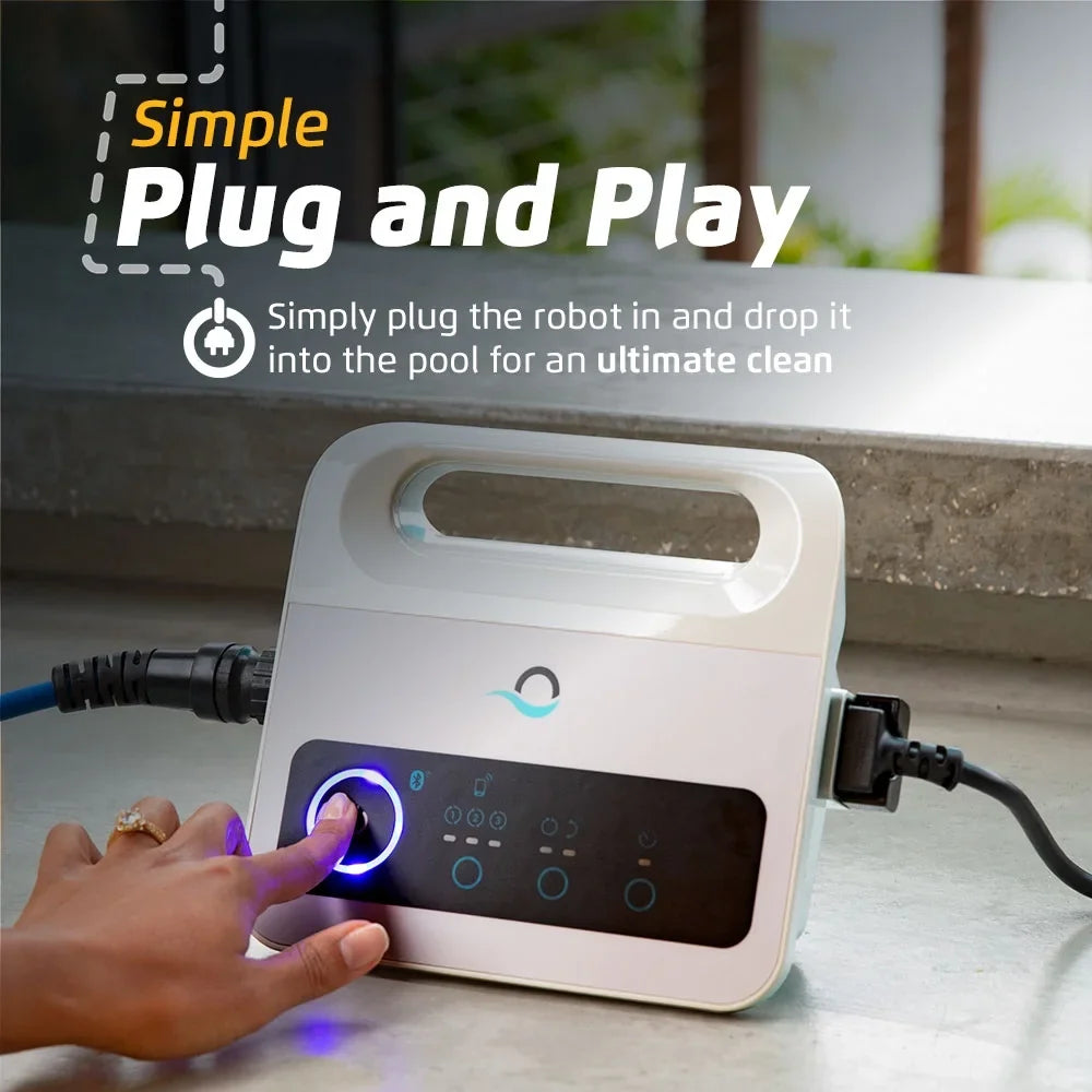 Dolphin Proteus DX4 Robotic Pool Vacuum Cleaner — Wall Climbing Capability — Powerful Waterline Scrubbing — Excellent for All Pool Types up to 50 FT in Length