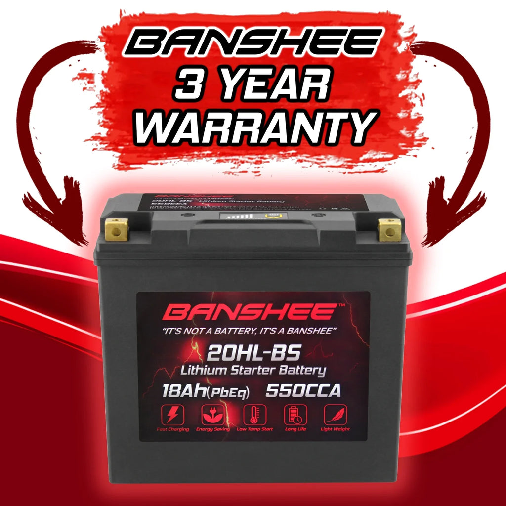 Banshee 20L-BS LiFePO4 Motorsports Battery Fitting with Yamaha GP1800R 2019 to 2019