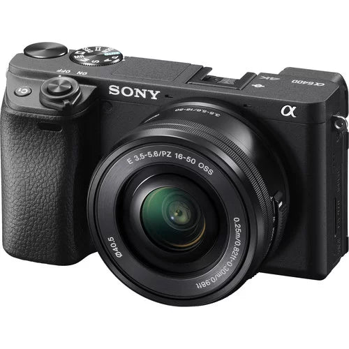 Sony Alpha a6400 Mirrorless Camera: Compact APS-C Interchangeable Lens Digital Camera with Real-Time Eye Auto Focus, 4K Video, Flip Screen & 16-50mm Lens + Pixi Essentials Kit
