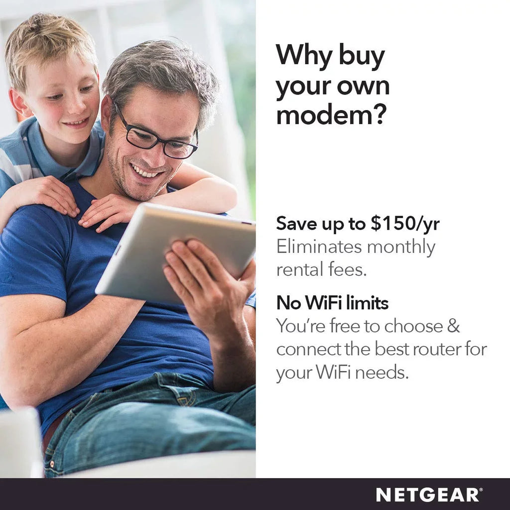 NETGEAR - DOCSIS 3.0 32x8 High Speed Cable Modem | Certified for Xfinity by Comcast, Spectrum, Cox & more (CM700)