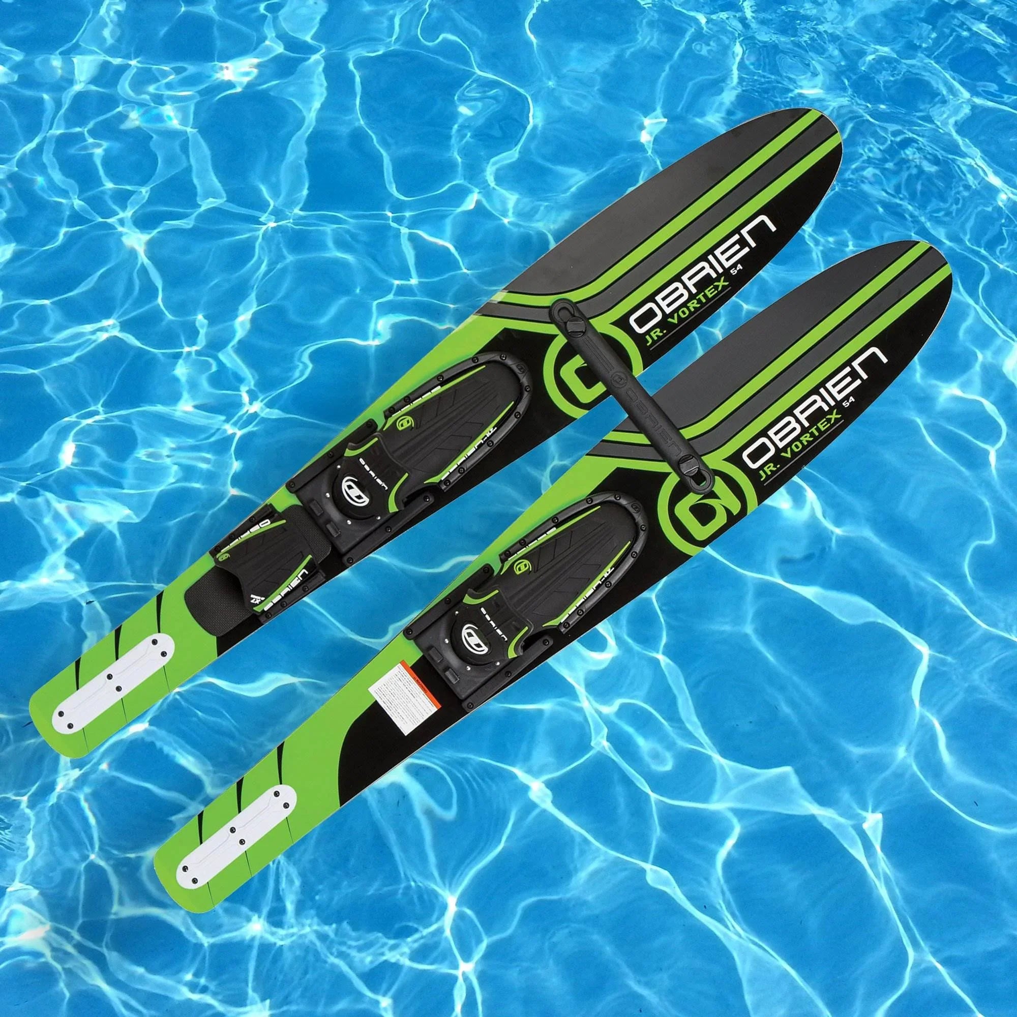 OBrien 54" Adjustable Combo Water Skis, Kids Size 2-Mens Size 7, Green (2 Pack)