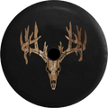 2018 2019 Wrangler JL Backup Camera Deer Antlers Skull Hunting Dark Ghost Skulls Spare Tire Protection for Jeep RV 33 Inch
