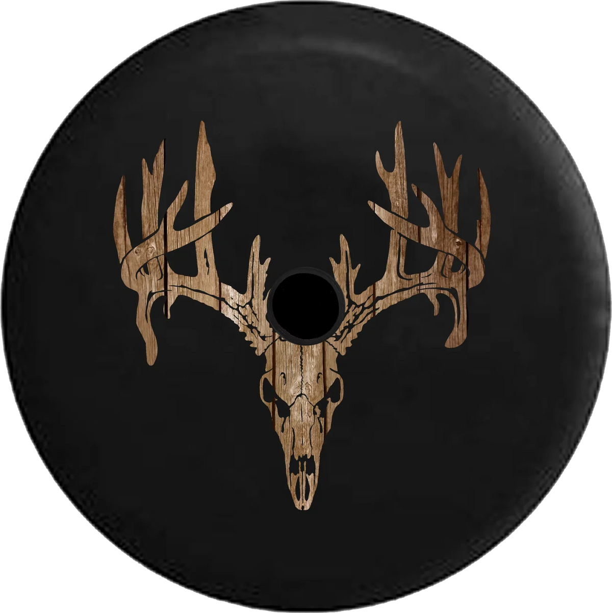 2018 2019 Wrangler JL Backup Camera Deer Antlers Skull Hunting Dark Ghost Skulls Spare Tire Protection for Jeep RV 33 Inch