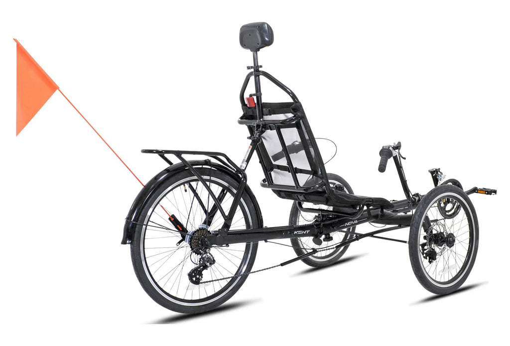 Kent Bicycles 24-inch Unisex Nova Recumbent Bike, Black
