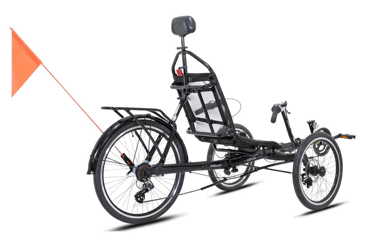 Kent Bicycles 24-inch Unisex Nova Recumbent Bike, Black