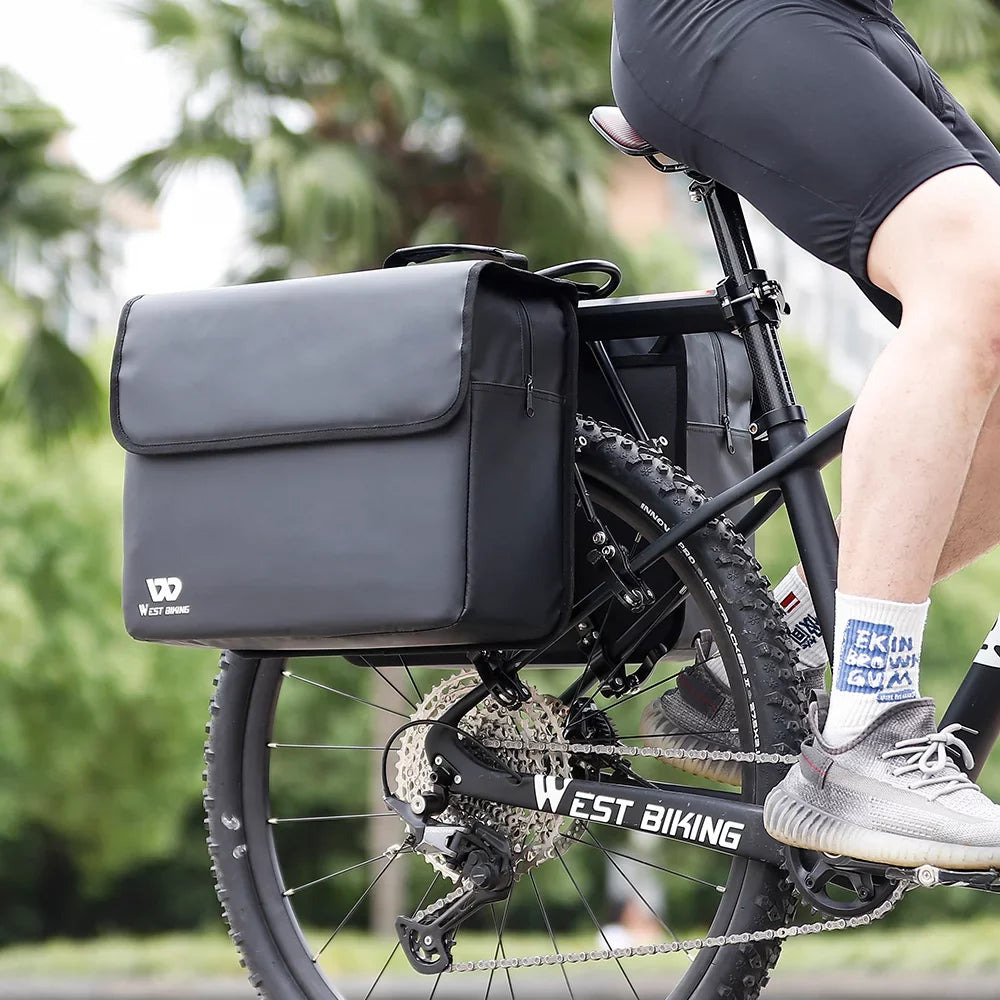 WEST BIKING Rear Seats Bag Large Capacity Carriers Rack Seats Trunk Bags Luggage Carriers Waterproof Cycling Bag