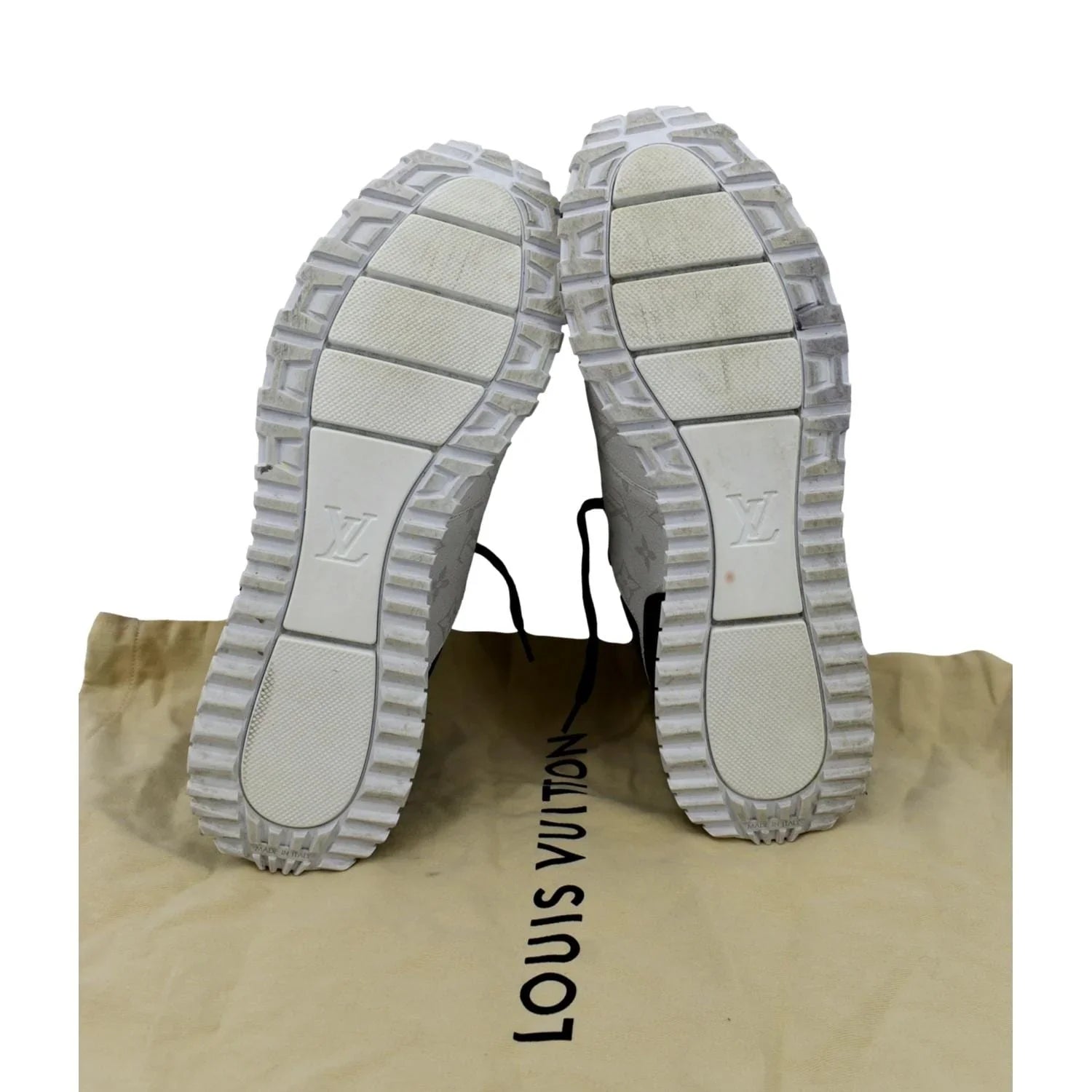Pre-owned LOUIS VUITTON Runaway Monogram Sneakers Bicolor US 9-9