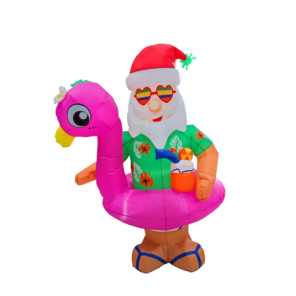 6ft Ready for the Beach Santa - Christmas Inflatable by Seasonal LLC