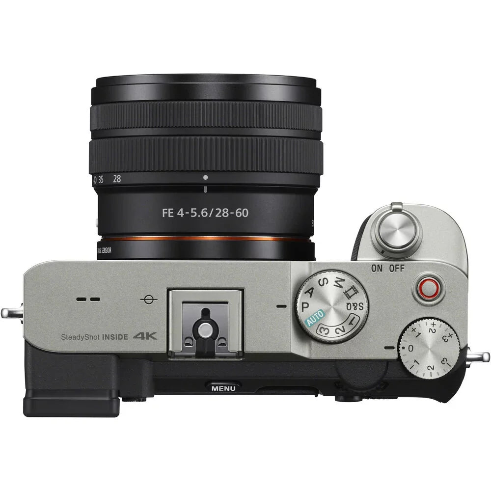 Sony a7C Mirrorless Camera (Silver) with 28-60mm Lens+24mm f/2.8 G Lens -LOADED KIT