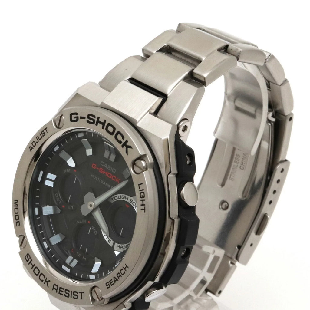 Pre-Owned Watch CASIO Casio G-Shock G-STEEL G steel tough solar multiband 6 SS black men's GST-W110D (Good)