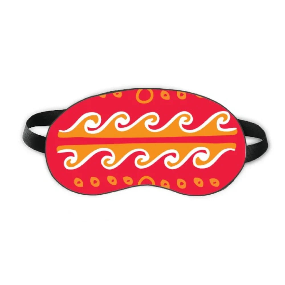 Fire Wave Mexico Totems Ancient Civilization Sleep Eye Shield Soft Night Blindfold Shade Coating