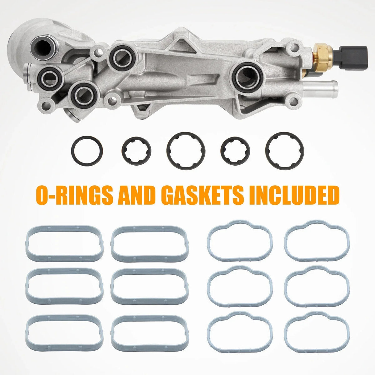 926-959 Aluminum Engine Oil Filter Housing with Oil Cooler Sensors and Gaskets for 2011-2016 Jeep Dodge Chrysler Ram 3.6L