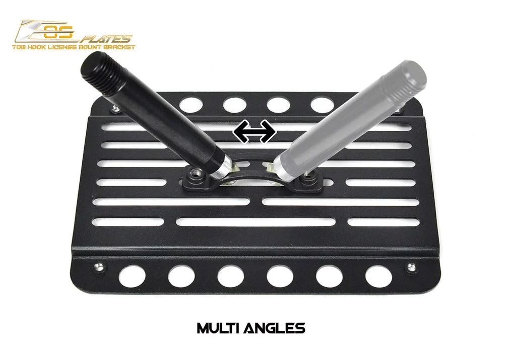 Extreme Online Store Replacement for 2009-2015 Mazda Miata NC | EOS Plate Version 1 Mid Sized Front Bumper Tow Hook License Relocator Mount Bracket Tow-230