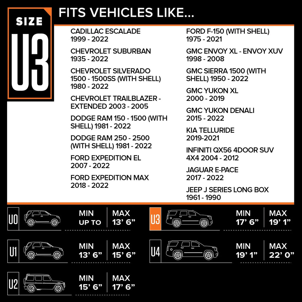 Budge Protector V SUV Wrap 5 Layer Premium Climate Protection for SUVs, Multiple Sizes Fits select: 2019 RAM 1500, 2019 CHEVROLET SILVERADO