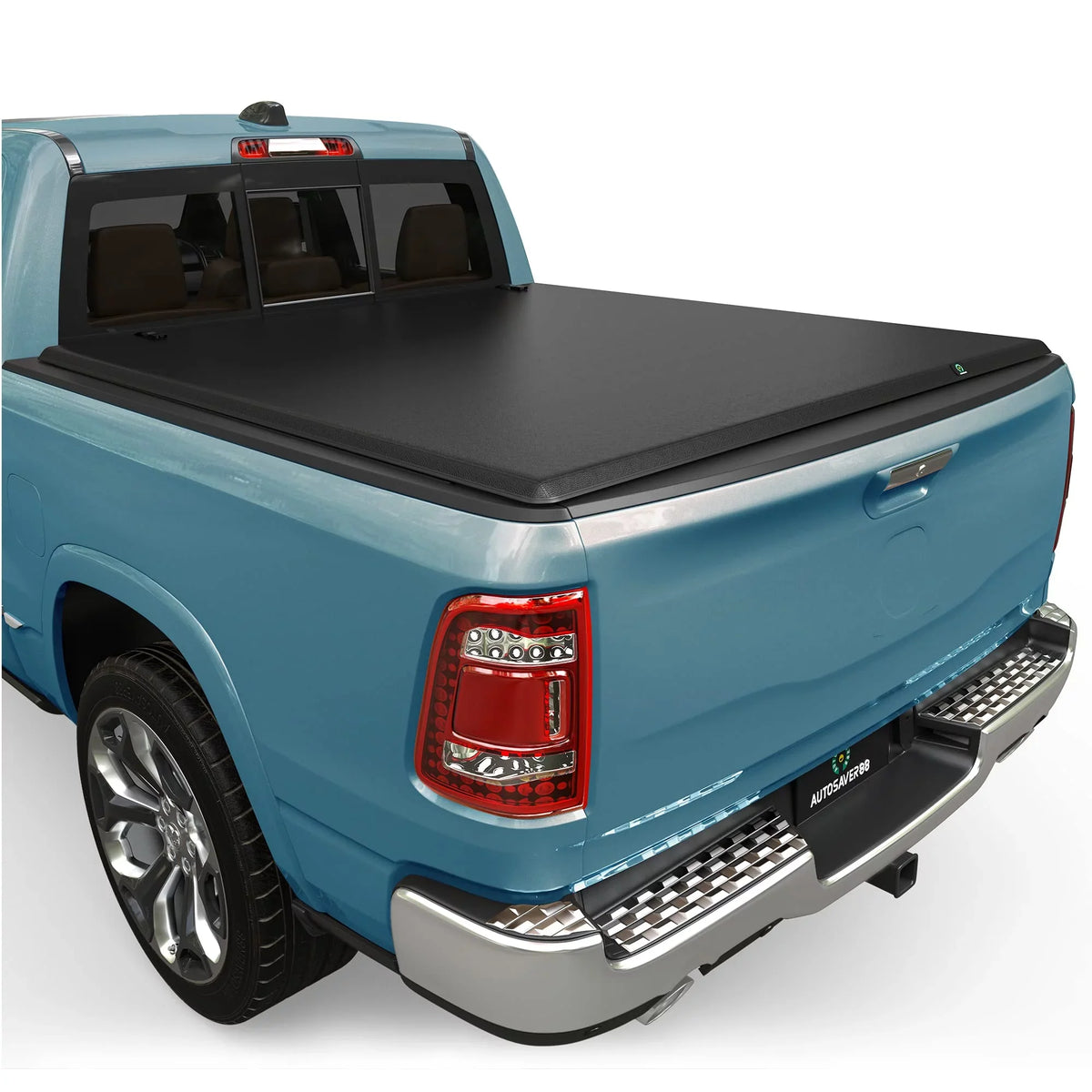 Ledkingdomus 5.7ft Soft Tri-fold Truck Bed Tonneau Coating for 09-23 Dodge Ram 1500 Without Rambox