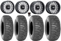 MetalFX Delta CC 15x7/15x10 Wheels Bk 33" SS360/HP Tires Can-Am Maverick X3 / Honda Pioneer 1000 / Talon