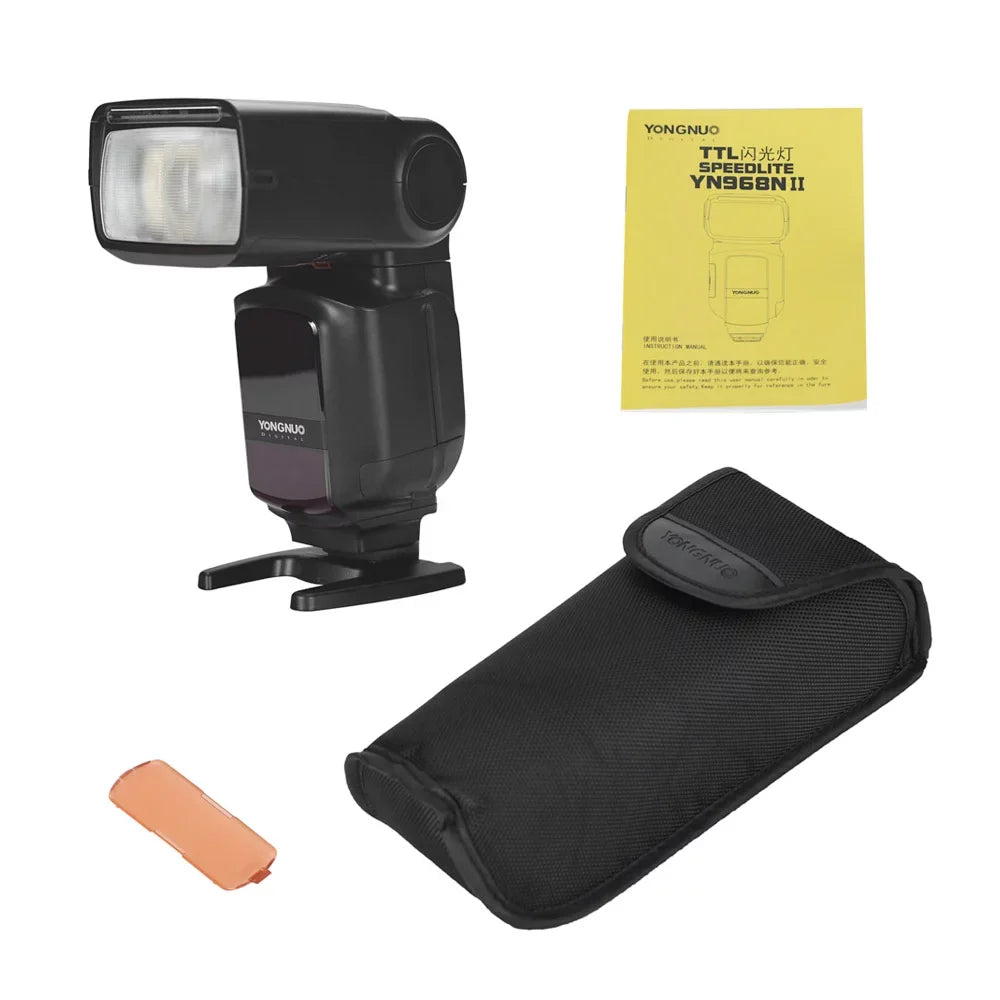 YONGNUO YN968N II Wireless TTL Speedlite Flash with Built-in 5600K LED Light - 1/8000s HSS for Nikon DSLR Cameras, Suitable with YN622N YN560 Wireless System