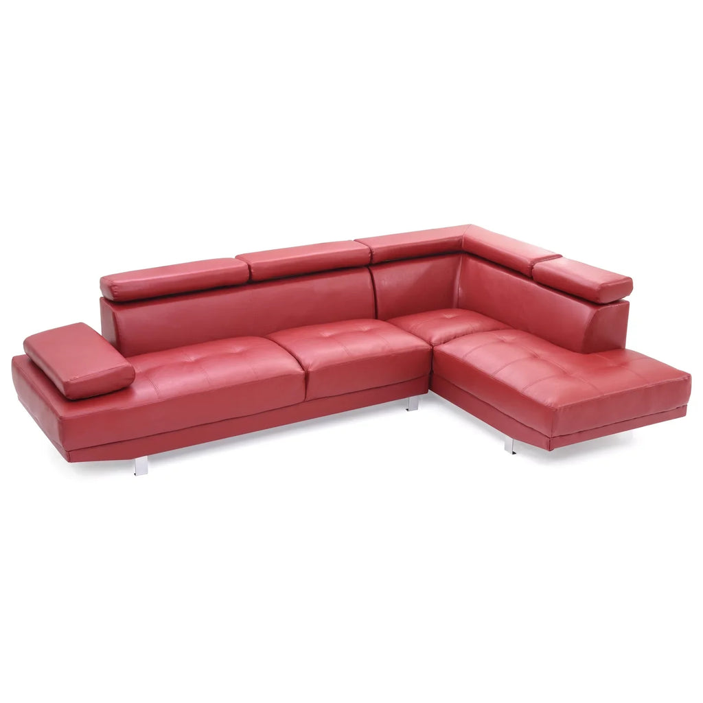 Homestock Antique Ambiance G456-SC Sectional ( 2 Boxes) , Red