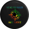 2018 2019 Wrangler JL Backup Camera Not All Who Wander Peace Love Tiedye Spare Tire Coating for Jeep RV 33 Inch