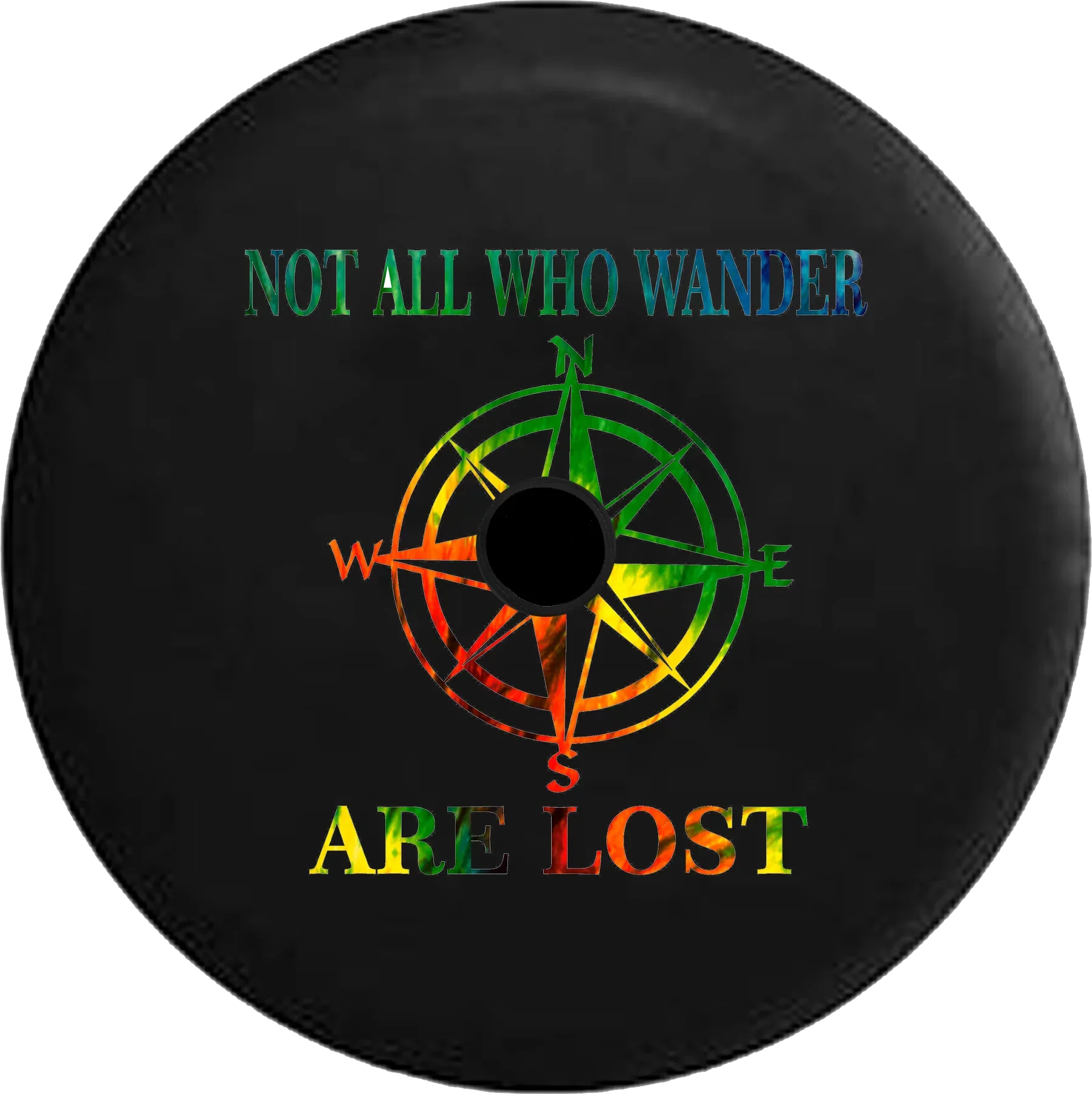 2018 2019 Wrangler JL Backup Camera Not All Who Wander Peace Love Tiedye Spare Tire Coating for Jeep RV 33 Inch