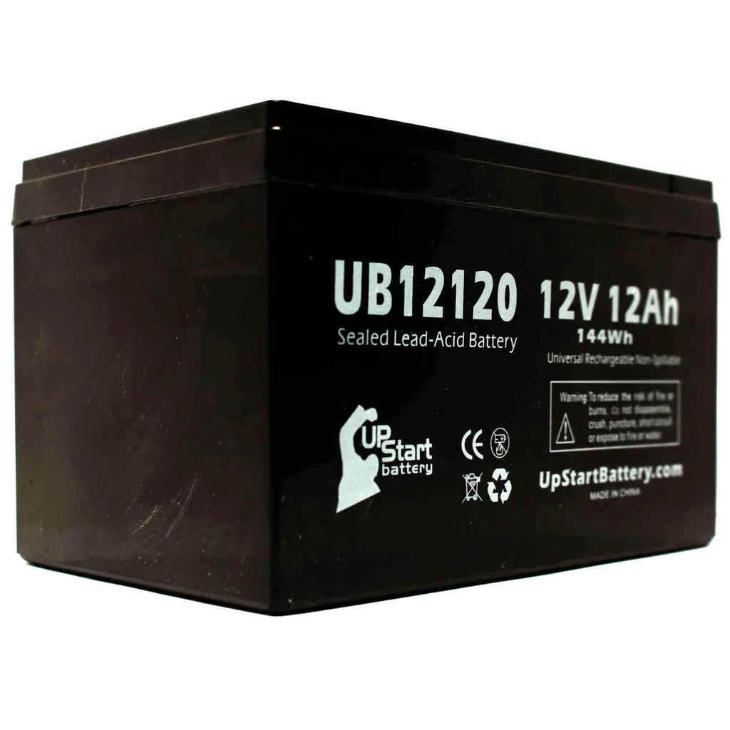 3x Pack - SEA-DOO SeaScooter GTI Battery Replacement - UB12120 Universal Sealed Lead Acid Battery (12V, 12Ah, 12000mAh, F1 Terminal, AGM, SLA) - Includes 6 F1 to F2 Terminal Adapters