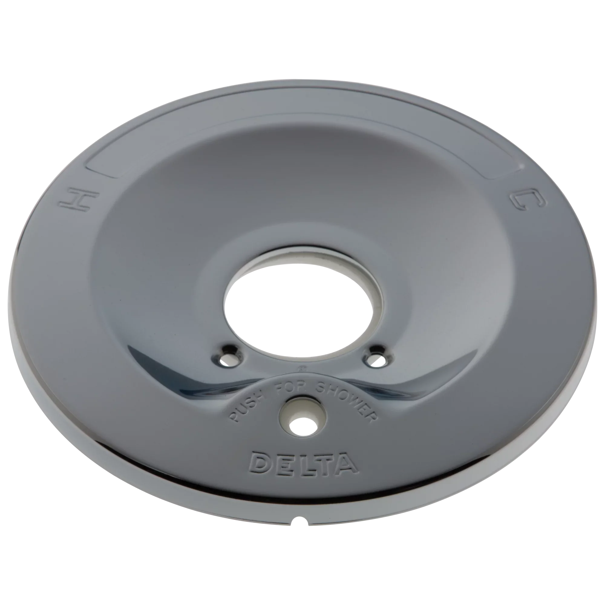 Delta Escutcheon with Push-Button Diverter for 600 Series Faucets in Chrome RP6046