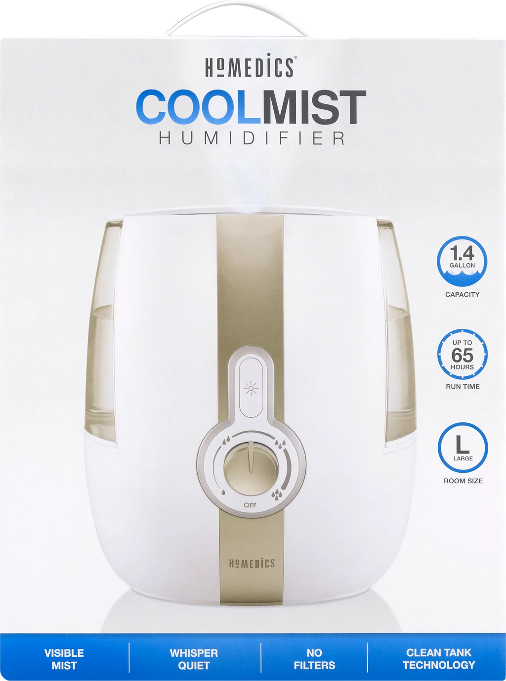 HoMedics Cool Mist Ultrasonic Humidifier, UHE-CM65