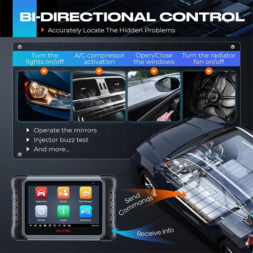 Autel Scanner MaxiPRO MP808S Car Diagnostic Scan Tool All System Diagnostics ECU Coding, Active Test, 36+ Service, Upgraded of MP808/ MP808BT/ MK808