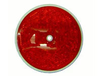 Cortina 13-099-32 3-3/8" Dia. Reflector - Center Hole Mount - Red (320 Pack)