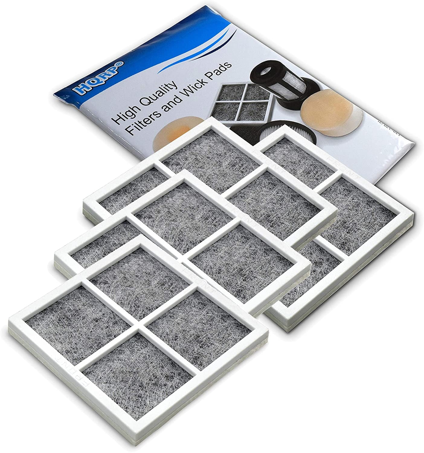 HQRP Pack of 4 Fresh Air Filters for LG Refrigerators LT120F / ADQ73214404 / ADQ73334008 / ADQ73334003
